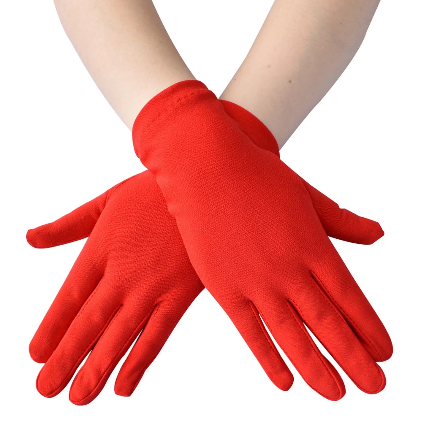 Woman Gloves Work Gloves Milk Silk Gloves Solid Color Non-Slip Household Gloves Breathable Serving Waiters Mittens