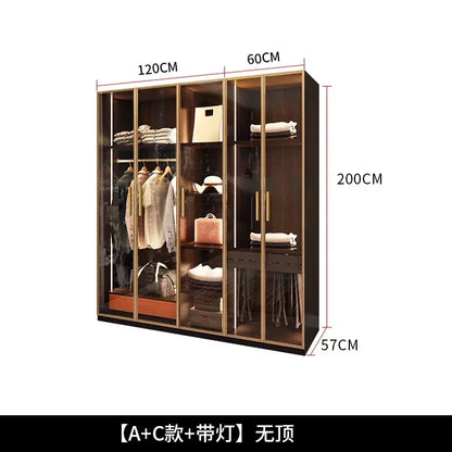Store Clothes﻿ Comfortable For Room Home Corner Wardrobe Room Clothes Wooden Bedroom Cabinet Multifunctional Storage Furniture