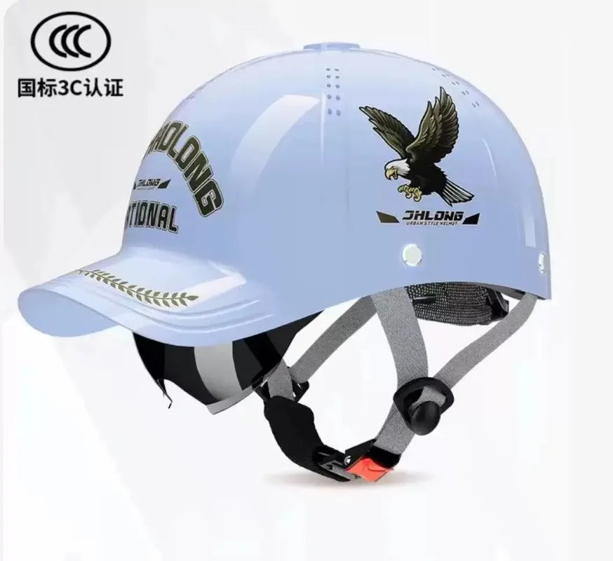 New motorcycle helmet sunshade, electric bicycle riding motorcycle breathable retro hard duckbill cap semi helmet fashionable