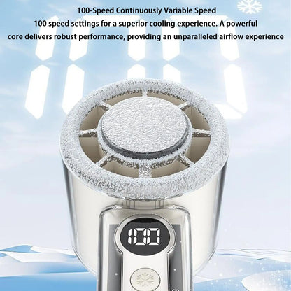 Portable Handheld Fan 5000mAh USB Rechargeable With Lanyard 100 Speeds Handheld Mini Fan For Home Travel Dormitory Picnic