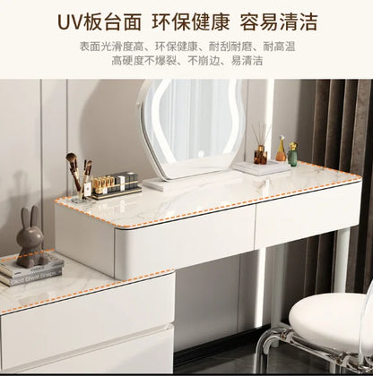 Modern Makeup Vanity Table Set Bedroom Furniture Set Dressing Table With Mirror and Drawers