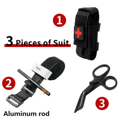 First Aid Kit Survival Kit Aluminum Rod Tourniquet Gauze Scissors Accessories Tool Outdoor Adventure Supplies Self Defense