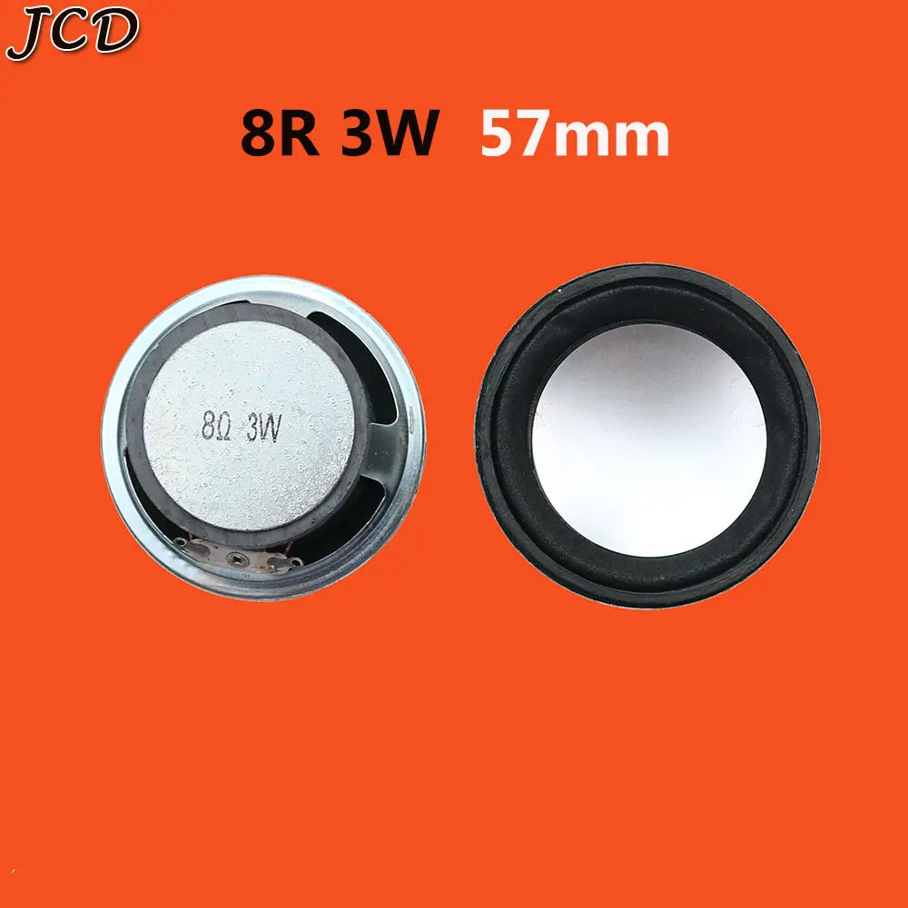 JCD 1Piece 8 ohm 8R 0.5W 1W 2W 3W 5W 0.5 1 2 3 5 watt LoudSpeaker  Diameter 50mm 57mm 66mm 77mm Speaker