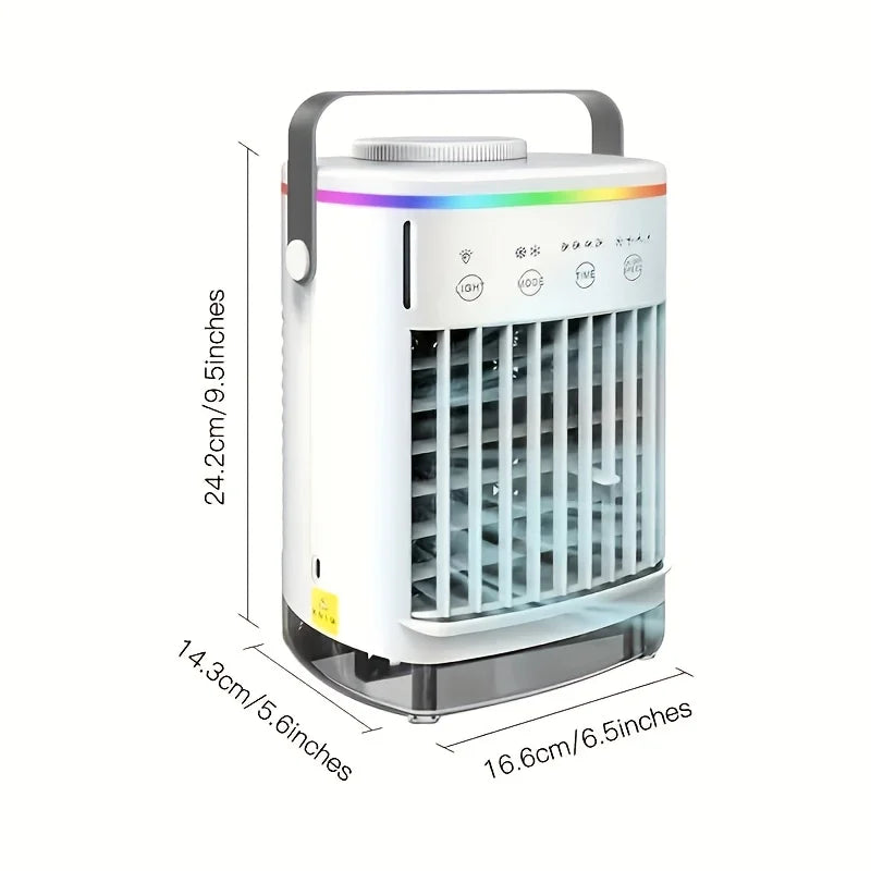 Portable USB Fan, Summer Cooling Fan, Personal Evaporative Cooler with 4 Wind Speeds, Mini Desktop Fan, Small Desktop