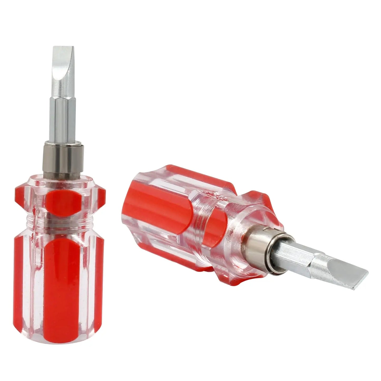 Double-Bit Screwdriver, 1 PCS Stubby Screwdriver with Phillips and flathead Headed, Tool for DIY, Repair & Maintenance Projects