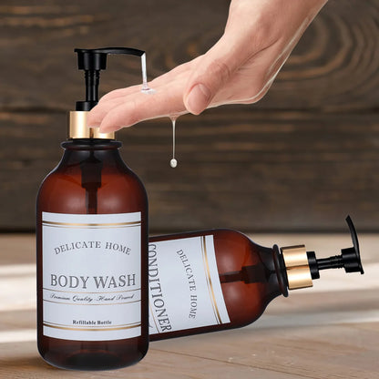 Soap Dispenser with Pump and Labels Dish Soap Dispenser for Kitchen Sink Countertop Decoration Refill Hand Wash Bottle