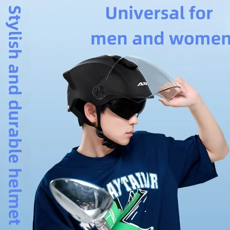 Men's Motorcycle Helmet Portable Upgraded Breathable Safety Helmet Outdoor Off-Road Helmet Certified Universal Motorcycle Helmet