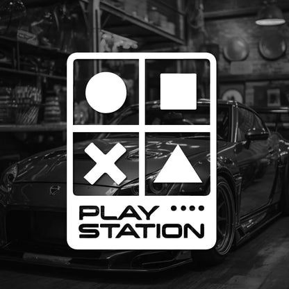 “PLAY STATION” STICKERs，for game player lover，funny&creative with high quality sticker for cars trucks motorcycles &laptops!