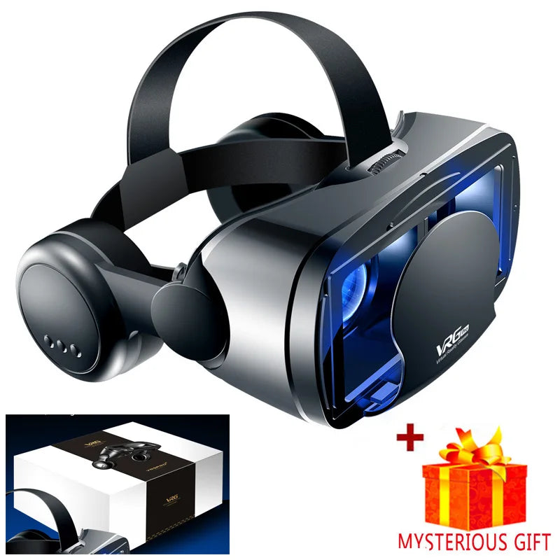 Virtual Reality 3D VR Glasses Headset Smart Helmet Smartphones Mobile Phone Lenses with Headphone Viar Binoculars Goggles Device