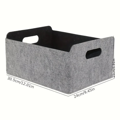 Felt Storage Boxes with Handles - Organizer Baskets for Kitchen, Bedroom, Desk, or Office - Shelf Baskets|Durable Fabric Baskets
