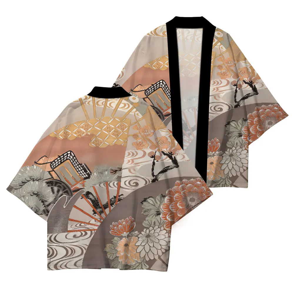 Casual Japanese Kimono Japanese Traditional Clothing Simple Printing Process Loose Comfortable High Quality Cardigan Half Sleeve