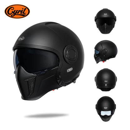Helmets For Motorcycles Safety DOT ECE Certified 3/4 Open Face Helmets Motorcycle Modular Full Men Women Motorcycle Helmet Cyril