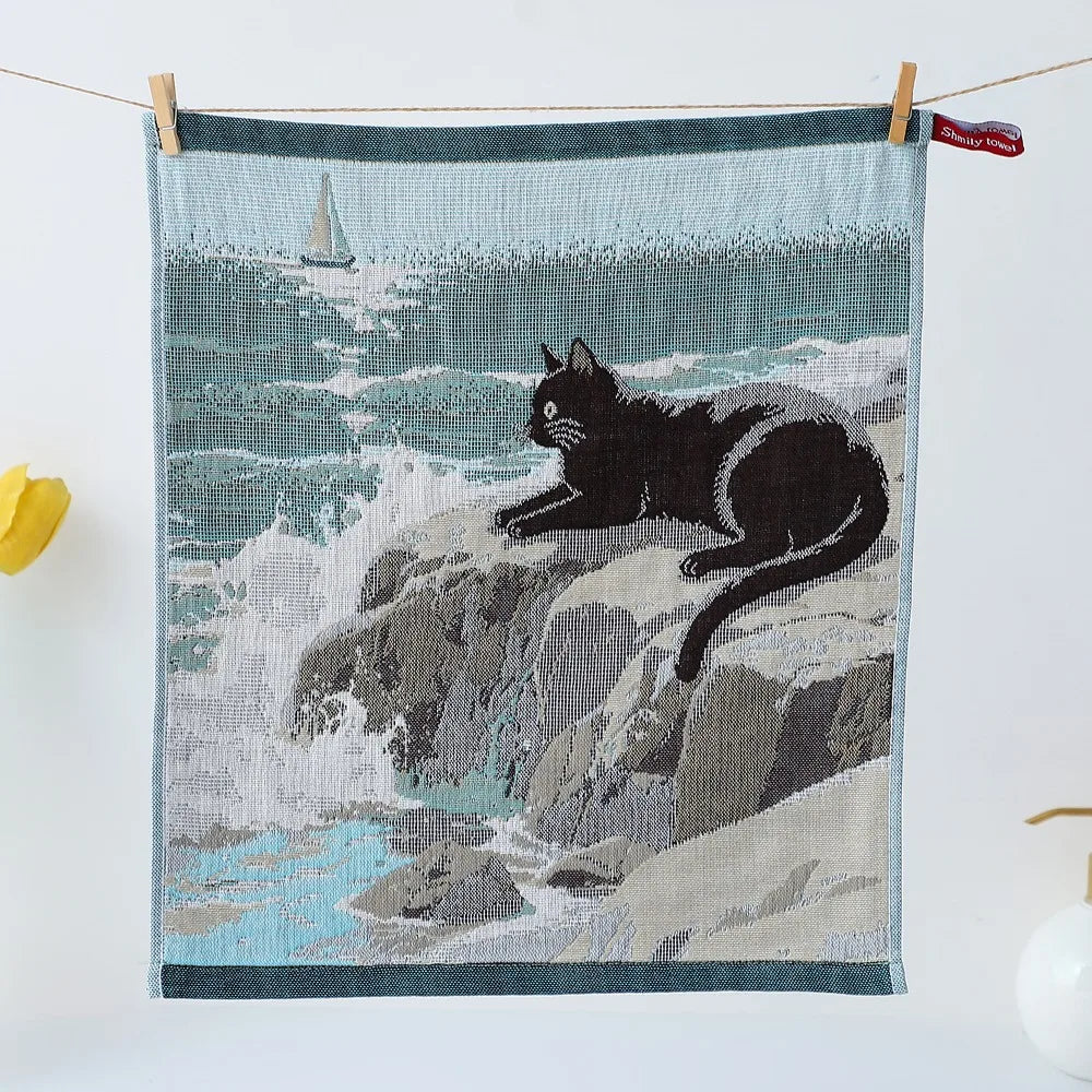 New 34x40cm Large Hand Towel Quick Dry Decorative Kitchen Towel 4 Layer Cotton Gauze Tea Towel Home Restaurant