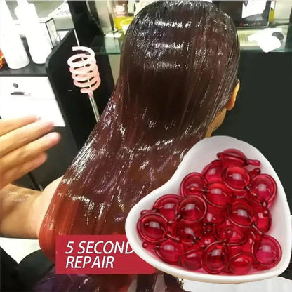 Hair Vitamin Capsule Keratin Oil Repair Frizzy Dry Hair Restore Soft Smooth Shiny Deep Moisturizing Nourishing Scalp Beauty Care