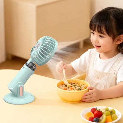 Portable Handheld Fan For Student Adjustable Desk Fan with Base Multifunction Foldable Travel Mini Fans Outdoor Stroller Fans