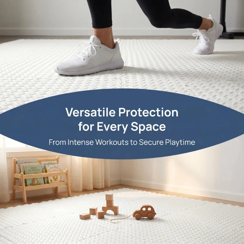 Yoga Gym Mat 14 Pcs 2cm Thick EVA Non-Slip Splicing Leaf Grain Floor Mats Shockproof Home Room Protection Rugs