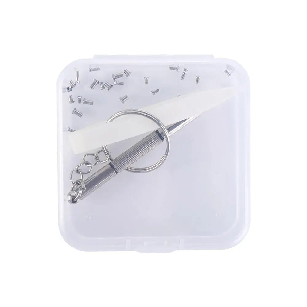 Screwdriver Assorted Kit Glasses Screws Replacement Glasses Screws Sets Sunglass Repair Tool Glasses Screws Eyeglass Nose Pads
