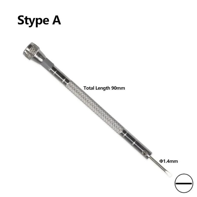 Small 0.8-1.6mm Steel Screwdriver For Watch Glasses Repairing Portable Hand Tools Band Removal With Mini Link Pins Watchmaker