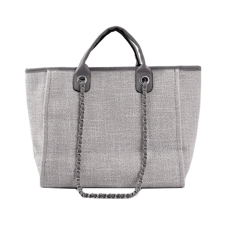2025 Female Large Capacity New European American Bucket Bag Handheld Single Shoulder Diagonal Cross Chain Tote Bag