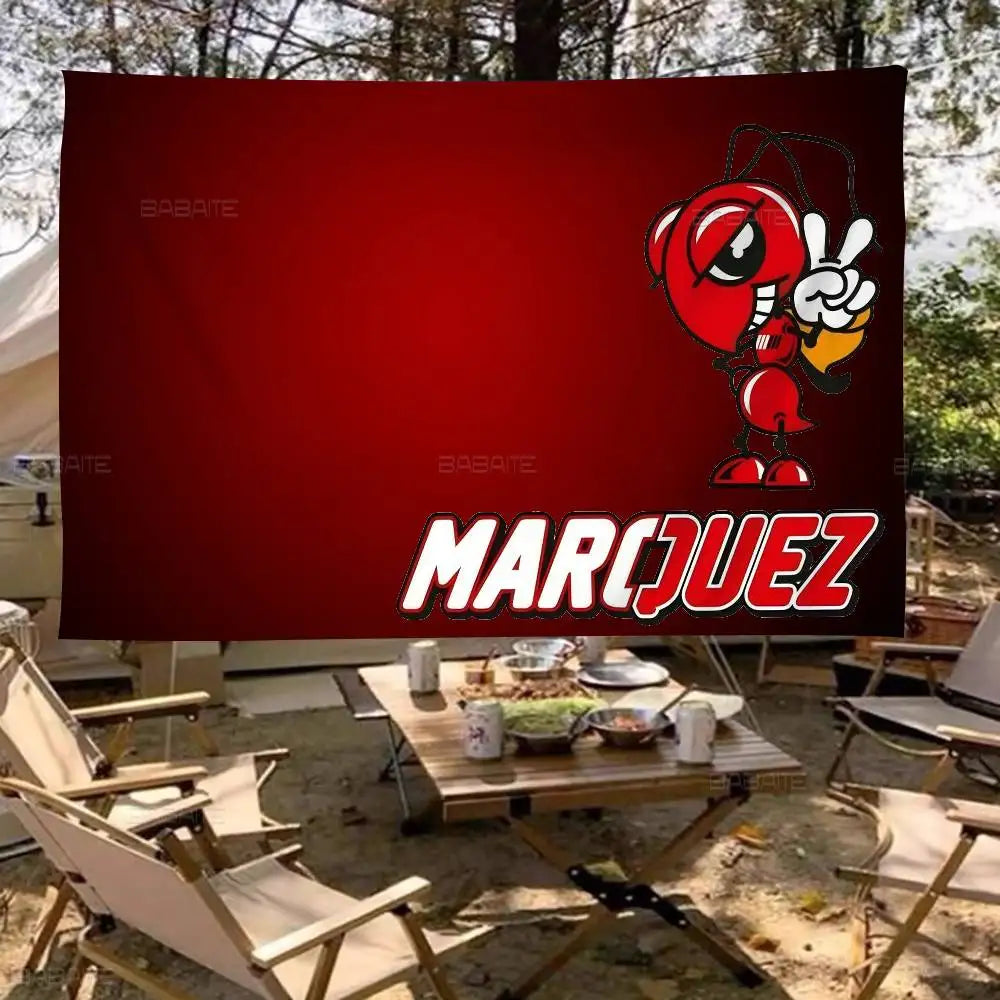 Marquez Marc 93 Cartoon Flag Art Science Fiction Room Home Decor Wall Hanging Home Decor Banner