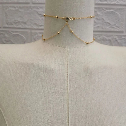 Metal Body Bust Chain Jewelry for Women Sexy Style Hollow Bikini Ladies Breast Crystal Body Chain Decoration Fashion Jewelry