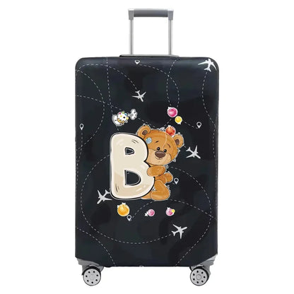 Travel Suitcase Set Is Suitable for 18-32 Inch Stretch Fabric Covers Travel Accessories Luggage Protection Covers Bear Printing