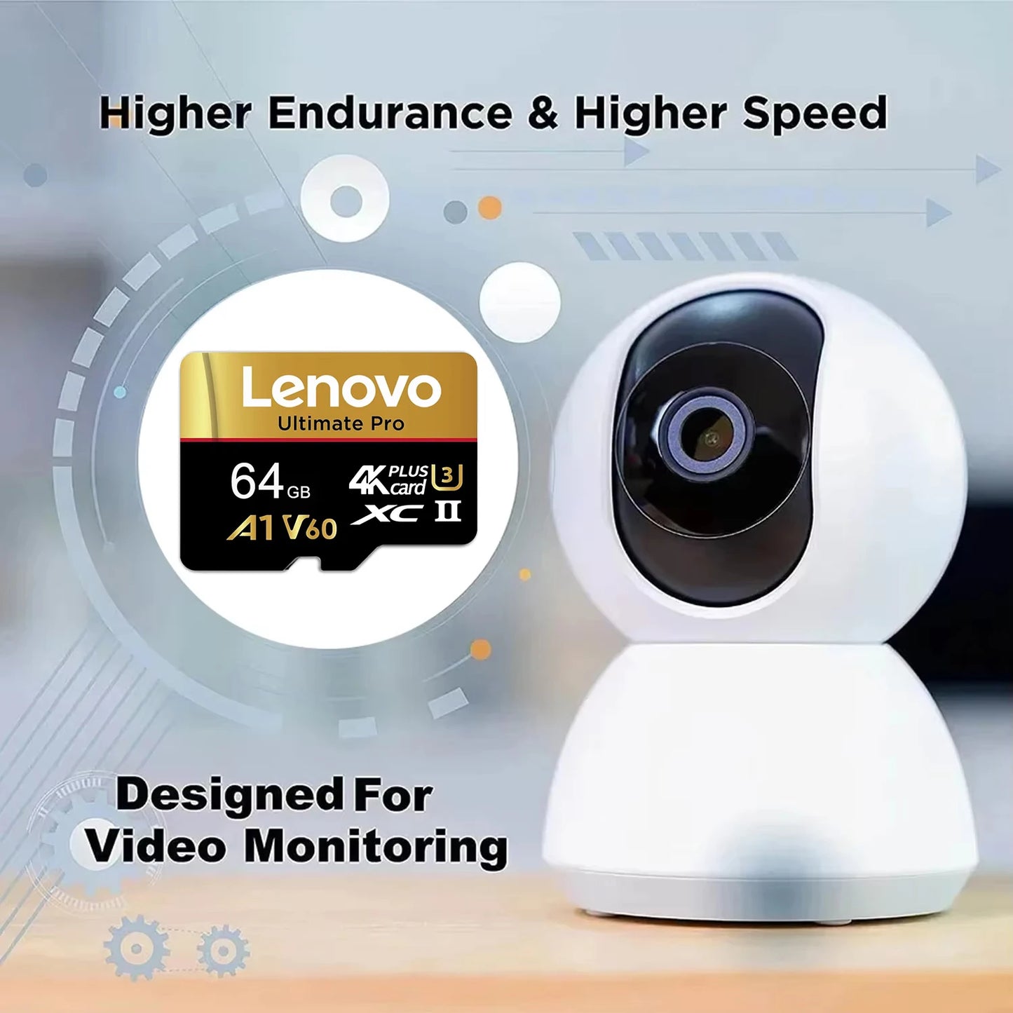 Original Lenovo Micro 16GB 512GB 256GB 128GB 32GB 64GB 16GB Large Capacity 100MB/s UHS-I Class10 for Camera Surveillance Devices