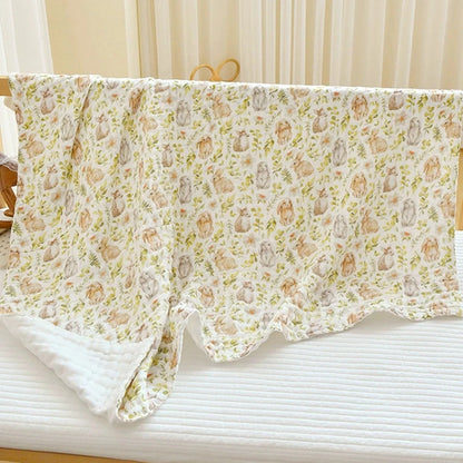 Cotton Baby Bath Towel 6 Layer Bubble Gauze Muslin Blanket Swaddle Wrap Infant Kids Bedding Newborn Stroller Blankets Baby Items