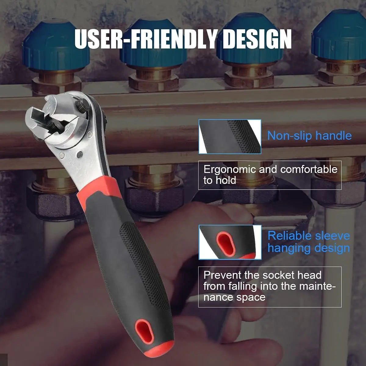 Universal Adjustable Ratcheting Wrench Multifunctional 6-22mm Screw Repair Hand Tools - Ratchet Wrench for Home Auto Repair