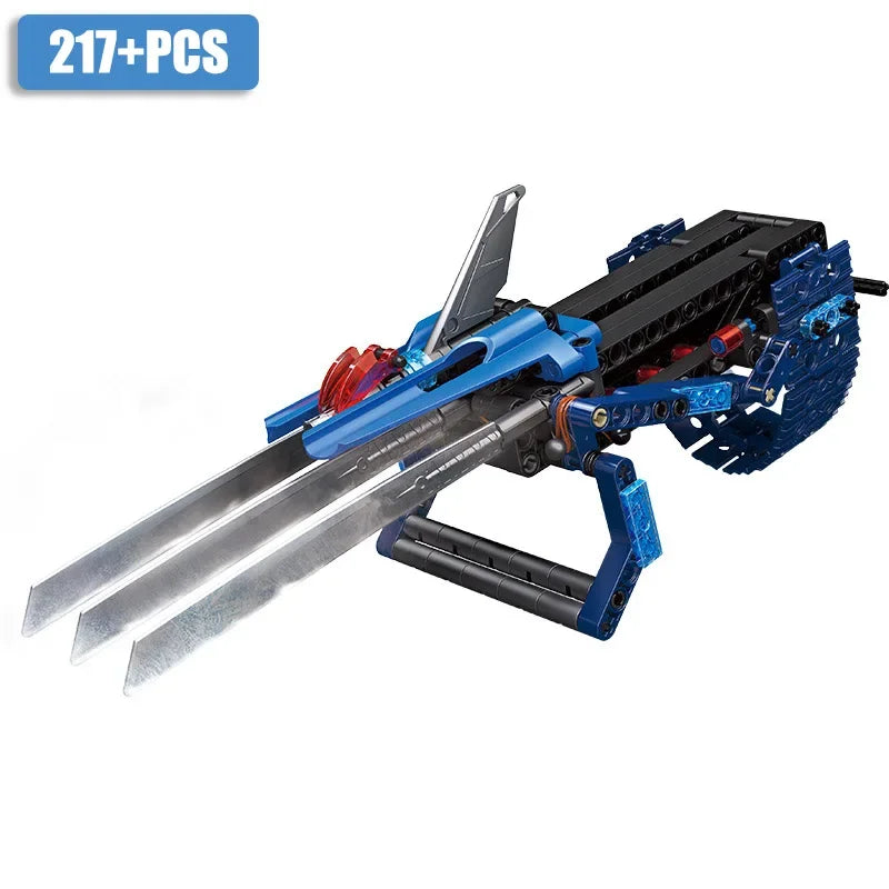 Creative Ice Wolf Claw Sword Model MOC Building Blocks DIY Anime Knife Bayonet Educational Bricks Toys For Childrens Boys Gifts