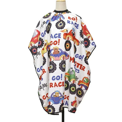 Kids' Cartoon Haircut Cape  Waterproof Barber Wrap – Salon Hair Care Styling Supplies