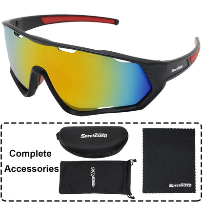 Sports Sunglasses for Men Women Youth UV400 Large Lenses Baseball Goggles Cycling Running Softball Biking Running Glasses