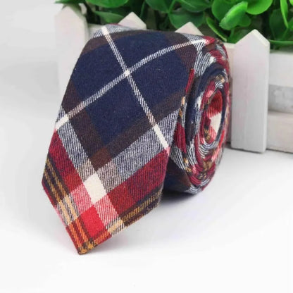 Fashion Tie Classic Men's Plaid Necktie Casual Tartan Suit Bowknots Ties Male Cotton Skinny Slim Ties Colourful Cravat