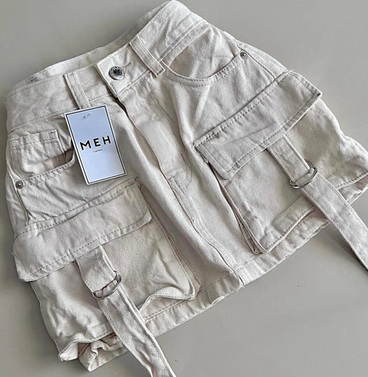 Streetwear Hot Girl Denim Skirt Women Harajuku Retro Gothic Multi Pocket Mini Skirt Fashion Casual Sexy Ultra Short Denim Skirt