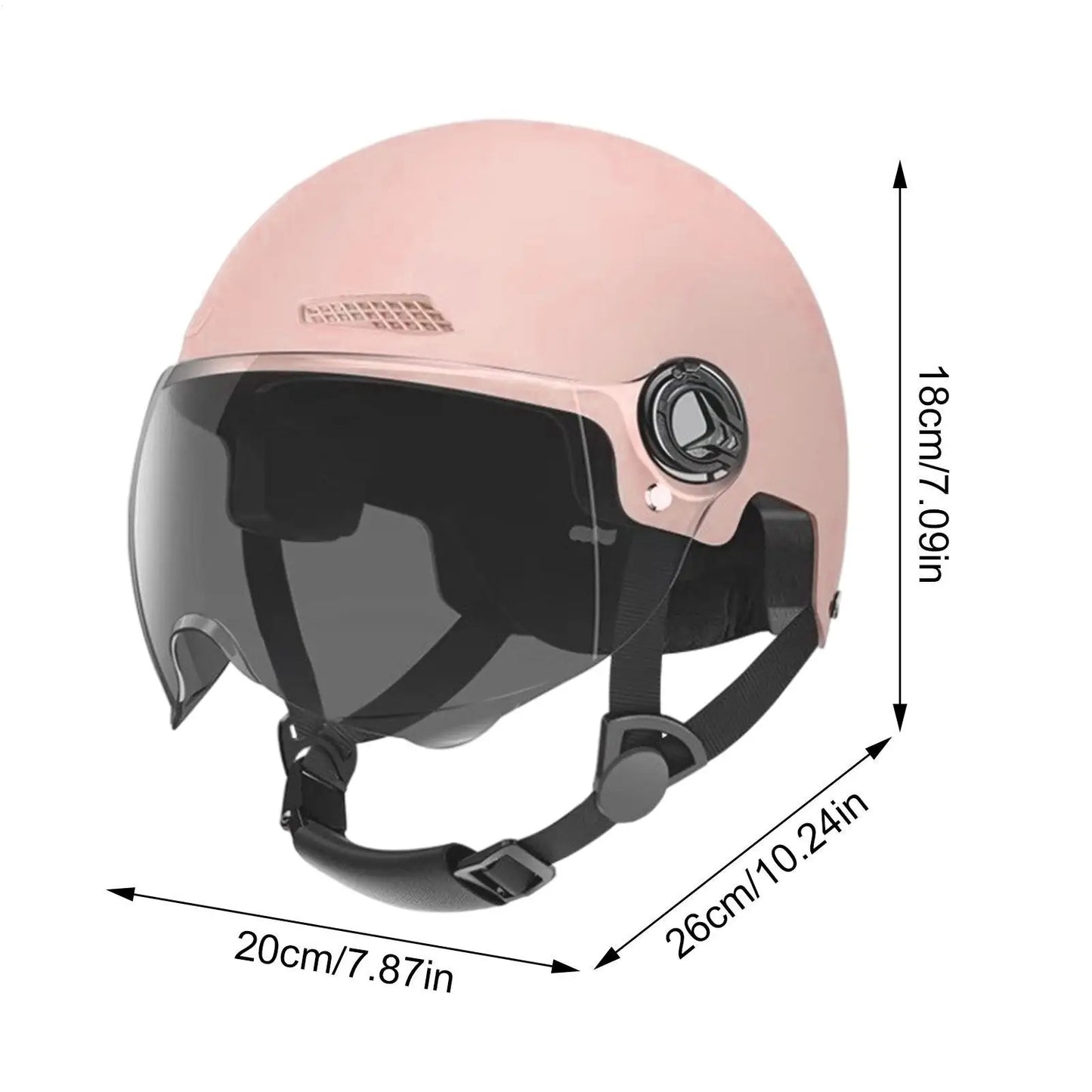 Adult's Half Helmet With Goggles for Motorbike Bicycle Cartoon Design 3C Certified for Men and Women Motorcycle Half Helmet