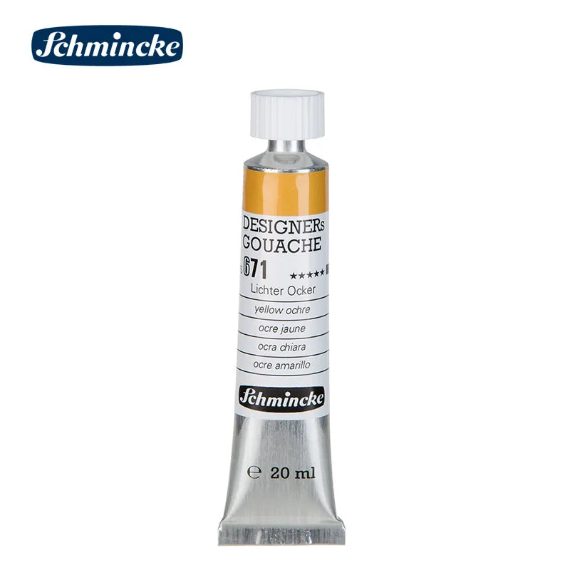 Germany Schmincke Designer Gouache Paint Tube 20ml Opaque Gouache Paint Professional Artist 48 Colors Drawing Art Supplies Cute