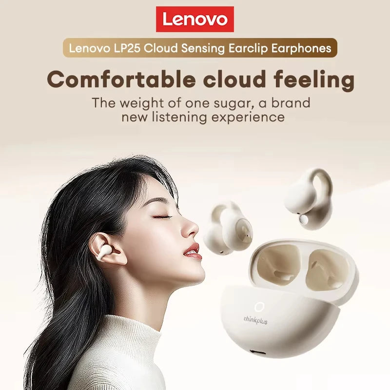 Original Lenovo LP25 Wireless Bluetooth V5.4 Earphones ENC Noise Reduction For HD Calls Headphones Deep Bass Sound Music Earbuds
