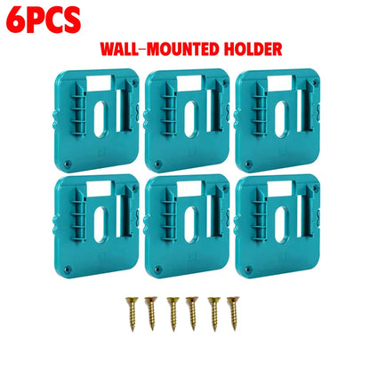6-Slot Battery Carrying Holder for Makita 18V battery, Batteries Case Storage Organizer Rack, Portable Battery Caddy with Handle