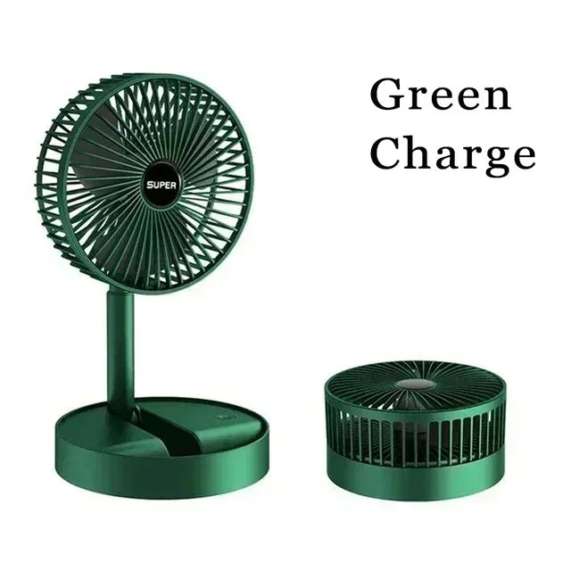 Portable Desktop USB Fan - Folding Retractable Mute USB Charging Mini Electric Fan for Office Dormitory Home Car One WORLDKPI