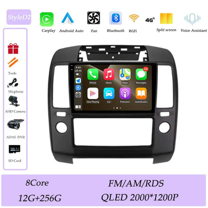 GPS Navigation for Nissan Navara 2006 - 2012 CarPlay Car Radio Video Audio Multimedia Player DSP Stereo Bluetooth  QLED Screen
