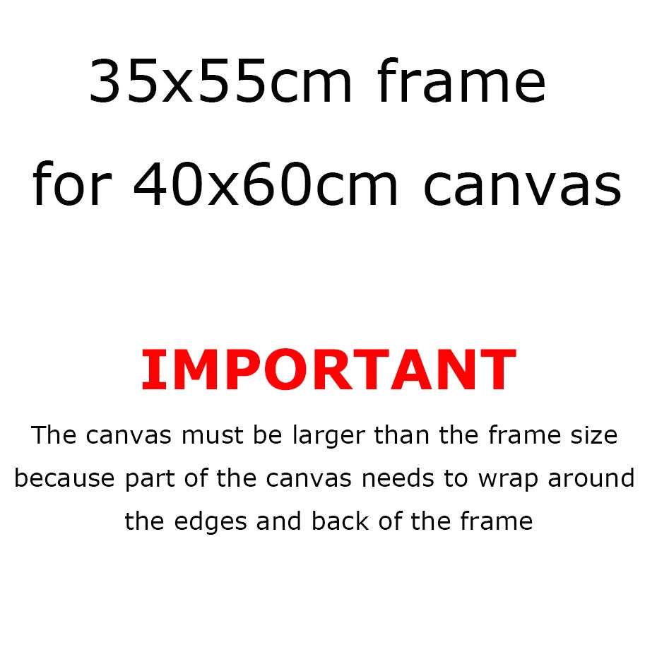 35x55cm Wood Frame For 40x60cm Canvas Oil Painting Picture Nature DIY Frame For Diamond Painting Picture Wall Art Decor