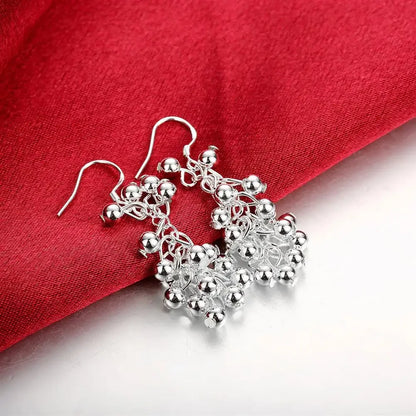 925 sterling Silver fine Grape beads pendant Jewelry set earrings necklaces for women wedding accessories party gifts