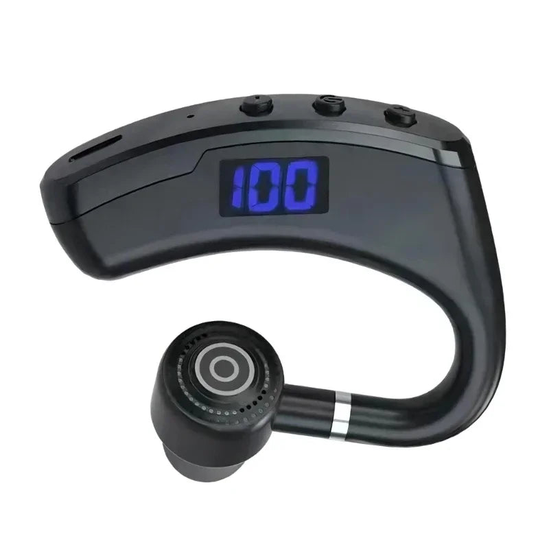 Digital Display Headset Headphone Handsfrees Wireless Ear Hook Earphone Noise Reductions and Sweat Proof for all smartphones
