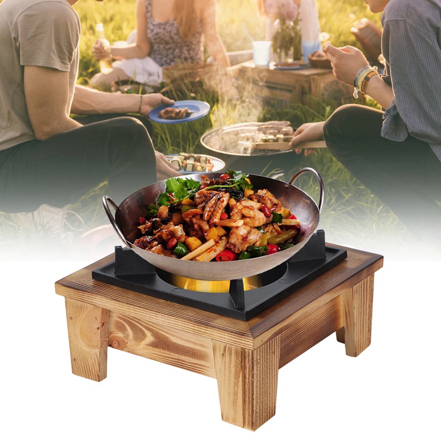 Barbecue Oven Furnace Portable Oven Portable Barbecue Alcohol Oven Stove Furnace Kitchenware Cooking Utensil for Outdoor Picnic