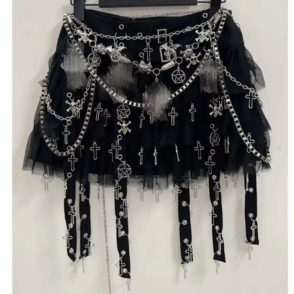 Gothic Short skirts harajuku  Short skirts gothic clothes y2k clothes y2k fashion