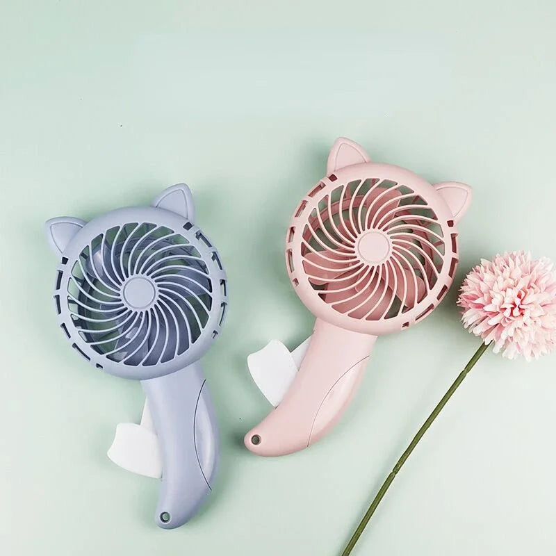 Portable Handheld Fan Handheld Pressure Fan Mini Portable Fan No Battery Household Cute Fan Cooling Cartoon Handheld Fan