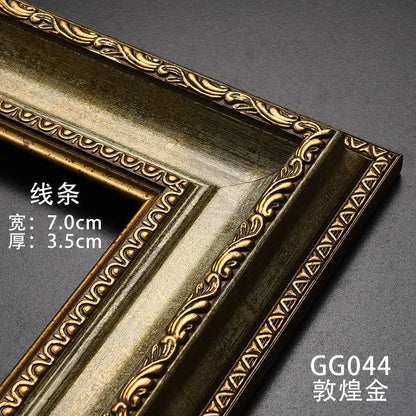 Gold Paint Frame Oil Paintings Wall Art Pictures Frames Embroidery Frame Home Decor Porta Retrato Digital Personalized Gift