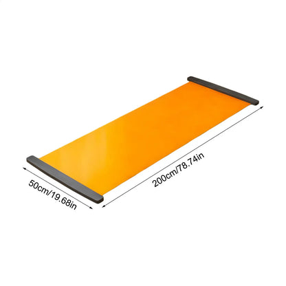 200cm Yoga Mat Skating Slide Board Household Sliding Fitness Training Board for Ice Hockey Roller Skating Leg Exercise