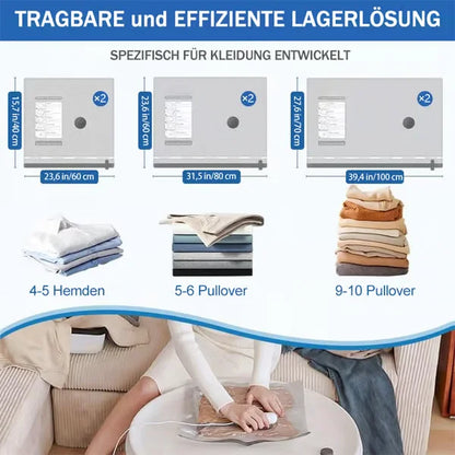 Vacuum Storage Bags 6-12Pc Space Saver Bag Travel Rechargable Air Pump Various Seal Bag Pump for Compress Clothe Blanket Luggage