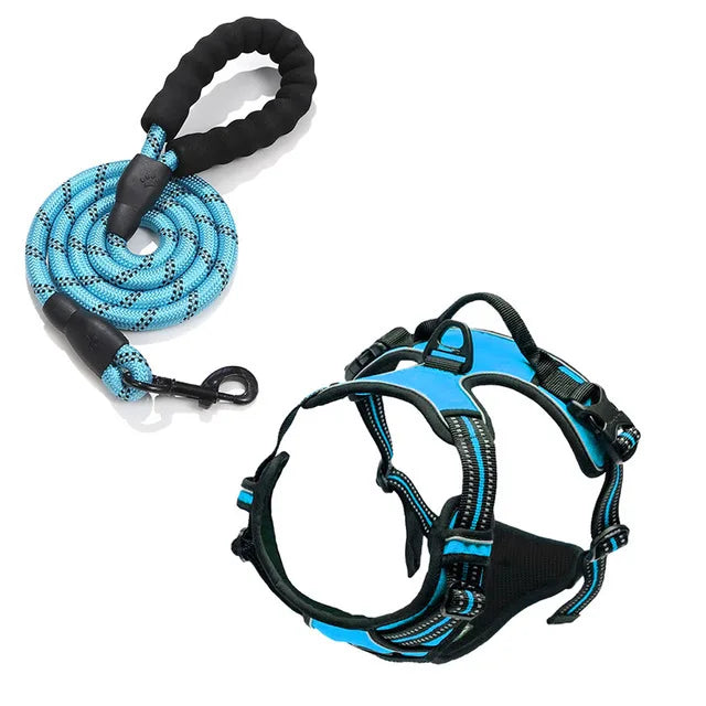 Dog Collars Harness Big Vests Leash Reflective Chest Strap Large Dog Chain Traction Rope Dog Pet Supplies Puppy Accessories